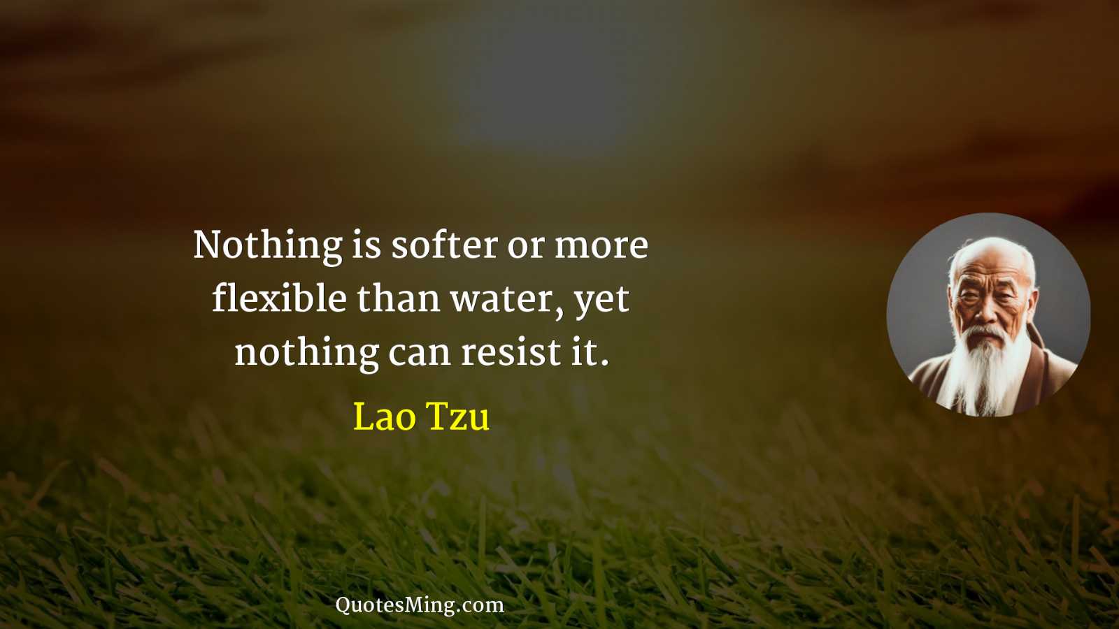 Nothing is softer or more flexible than water yet nothing