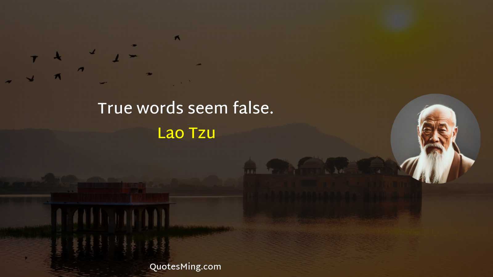 True words seem false