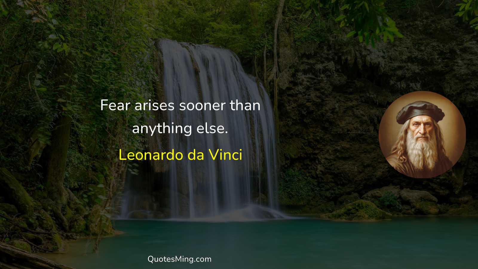 Fear arises sooner than anything else