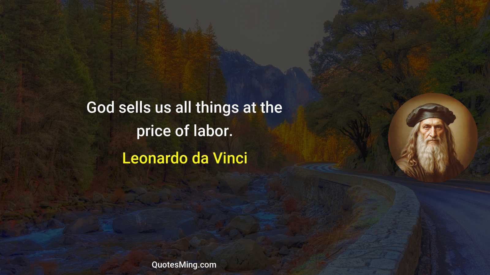 God sells us all things at the price of labor