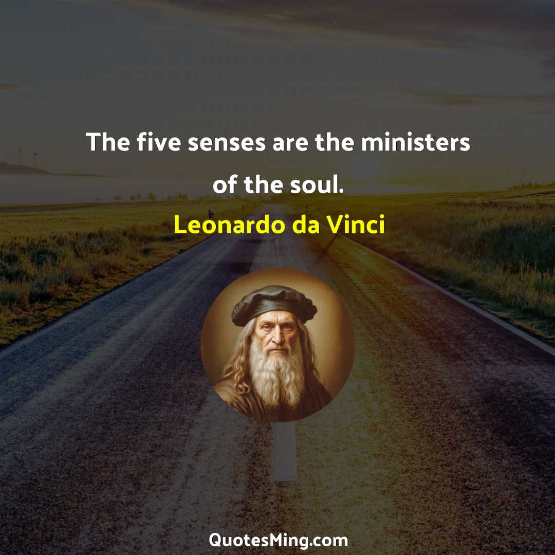 The five senses are the ministers of the soul