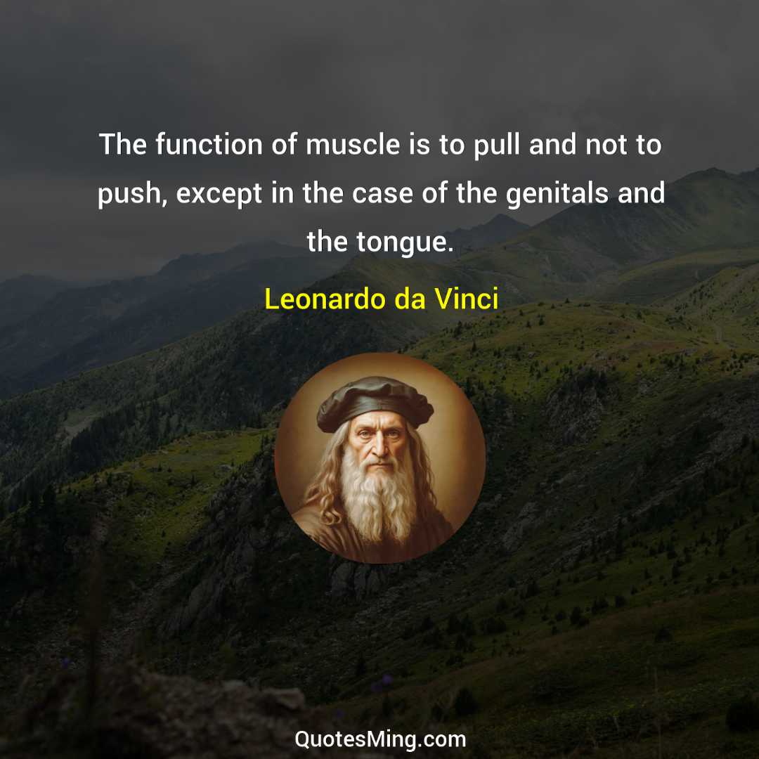 The function of muscle is to pull and not to