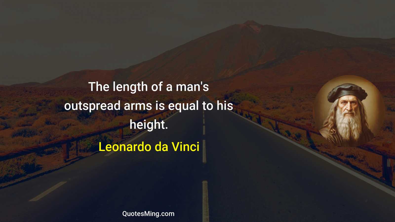 The length of a man's outspread arms is equal to