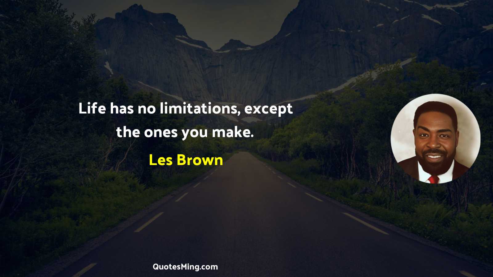 Life has no limitations except the ones you make