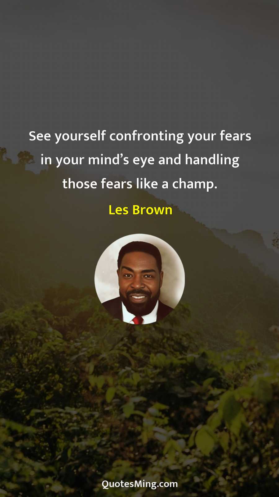 See yourself confronting your fears in your mind’s eye and