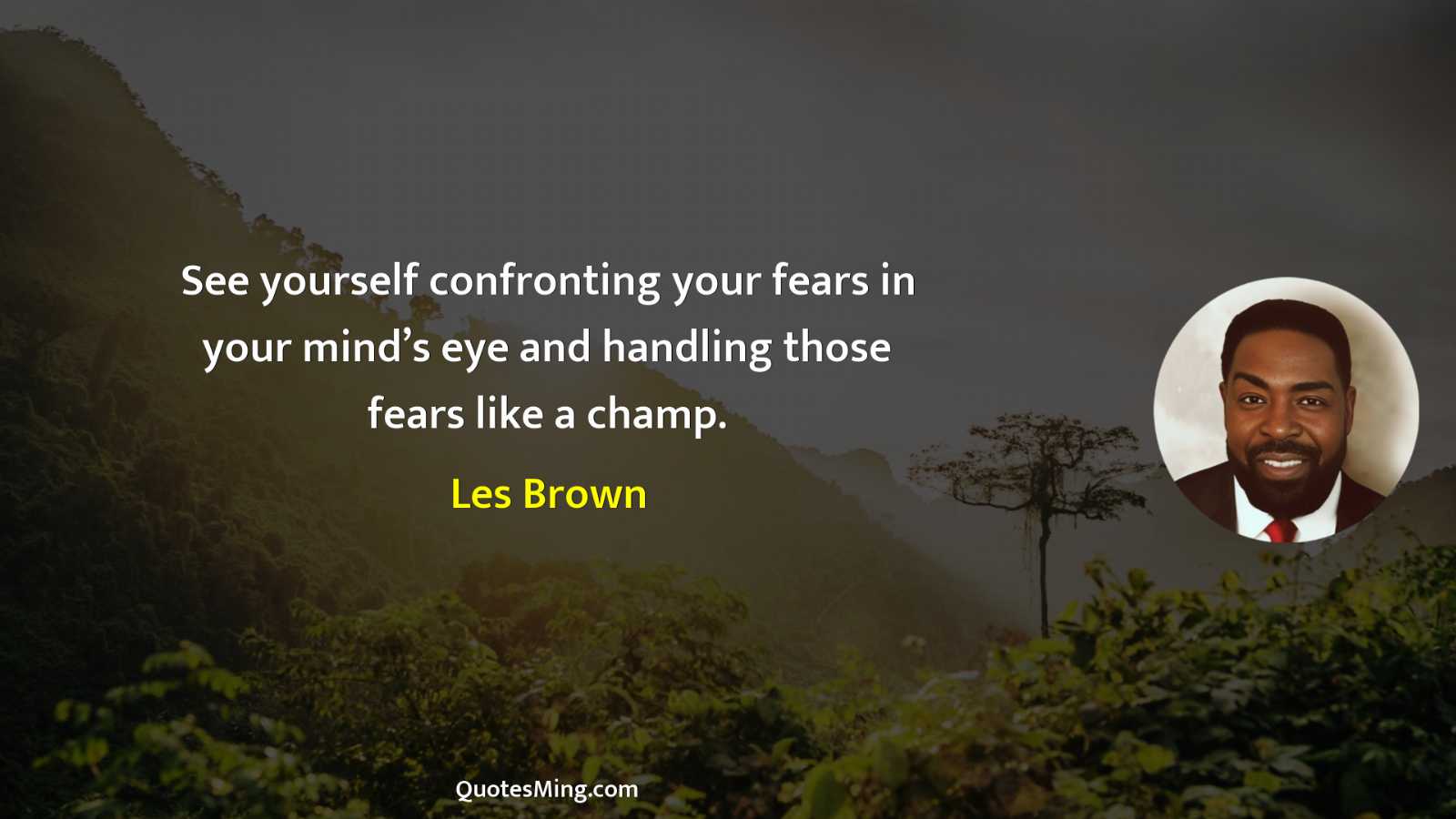 See yourself confronting your fears in your mind’s eye and