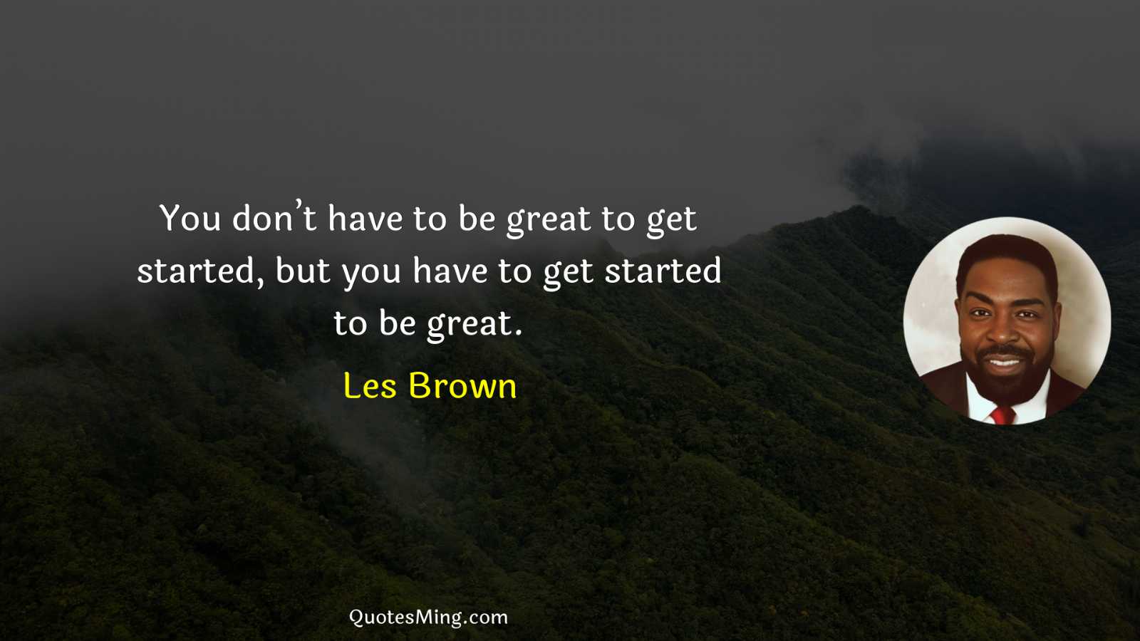 You don’t have to be great to get started but