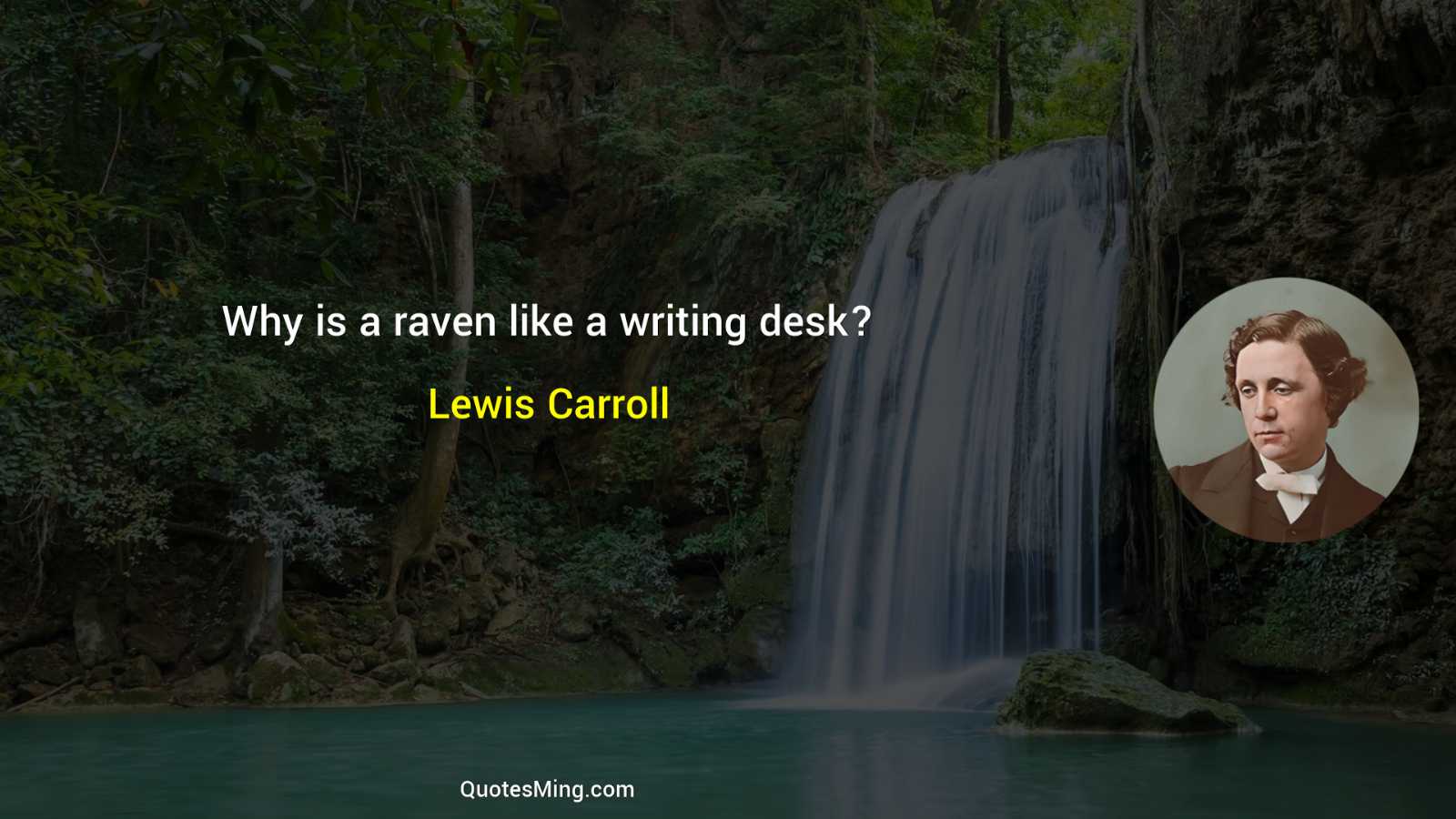 Why is a raven like a writing desk?