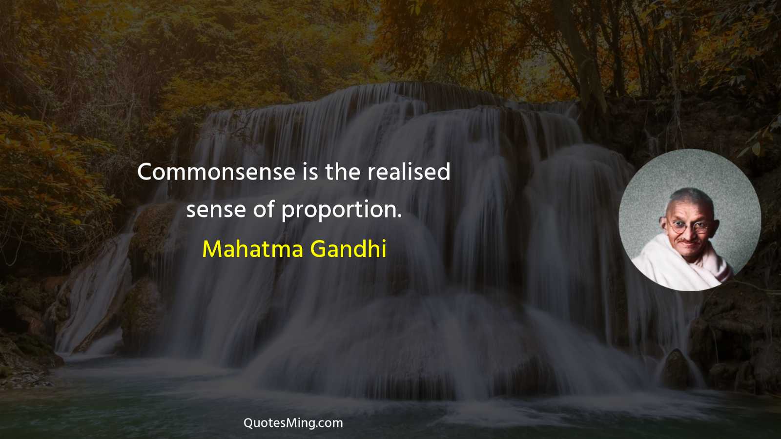 Commonsense is the realised sense of proportion