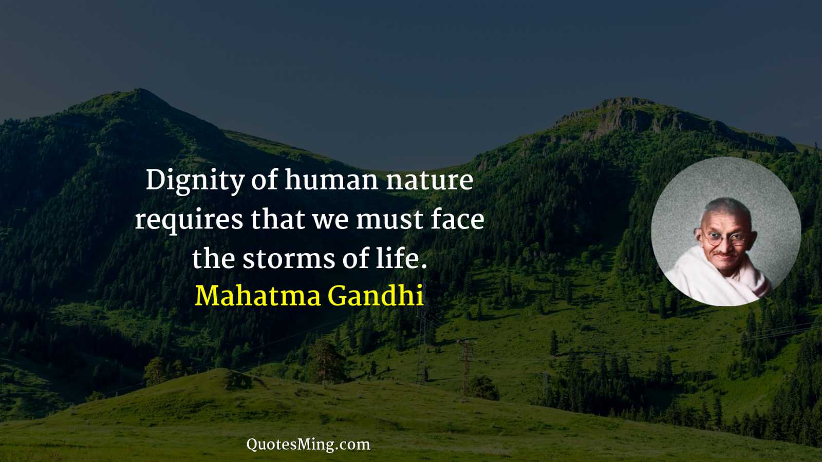 Dignity of human nature requires that we must face the