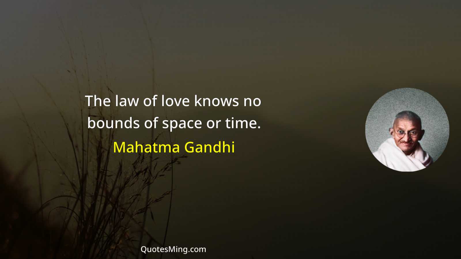 The law of love knows no bounds of space or