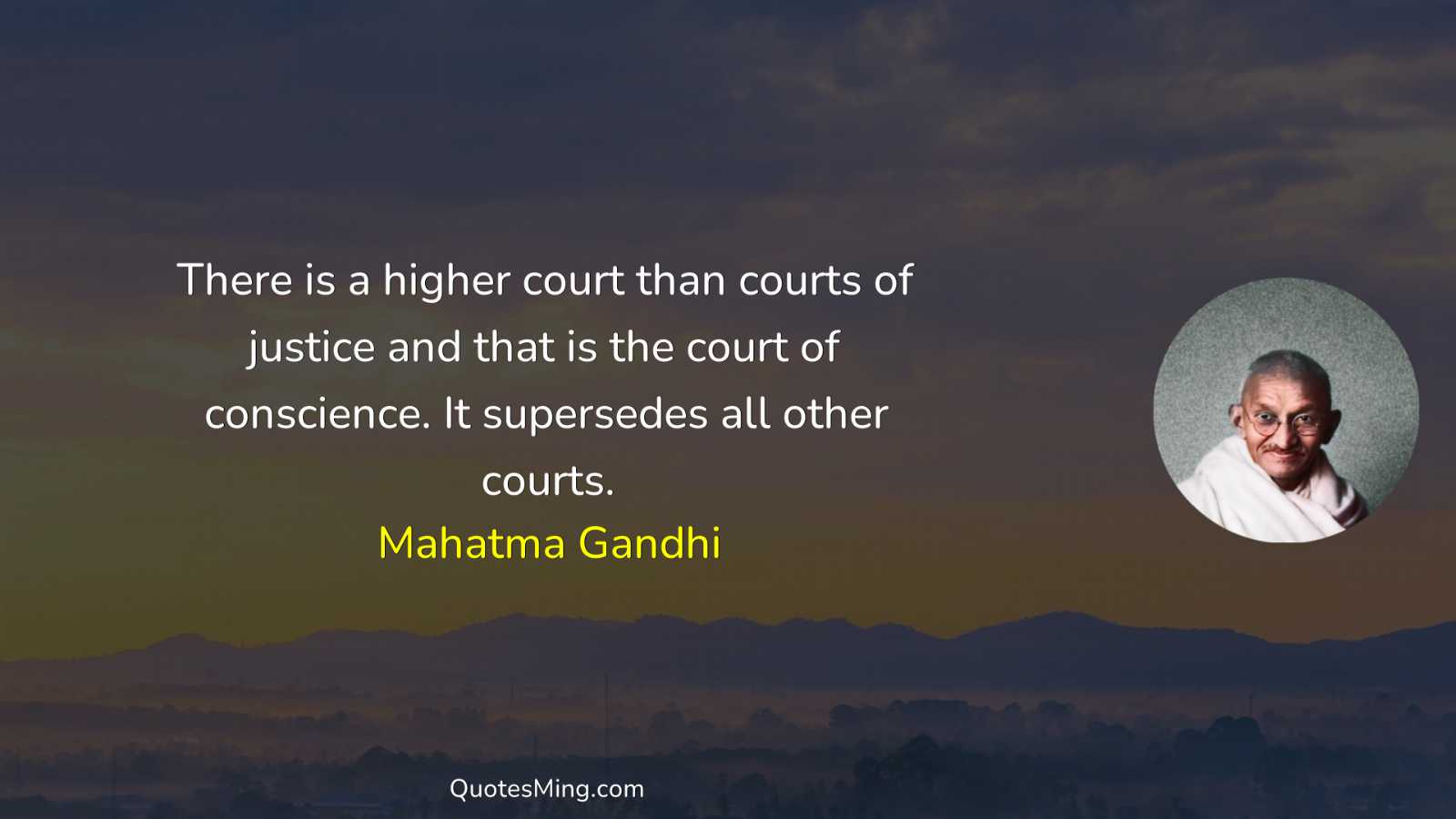 There is a higher court than courts of justice and