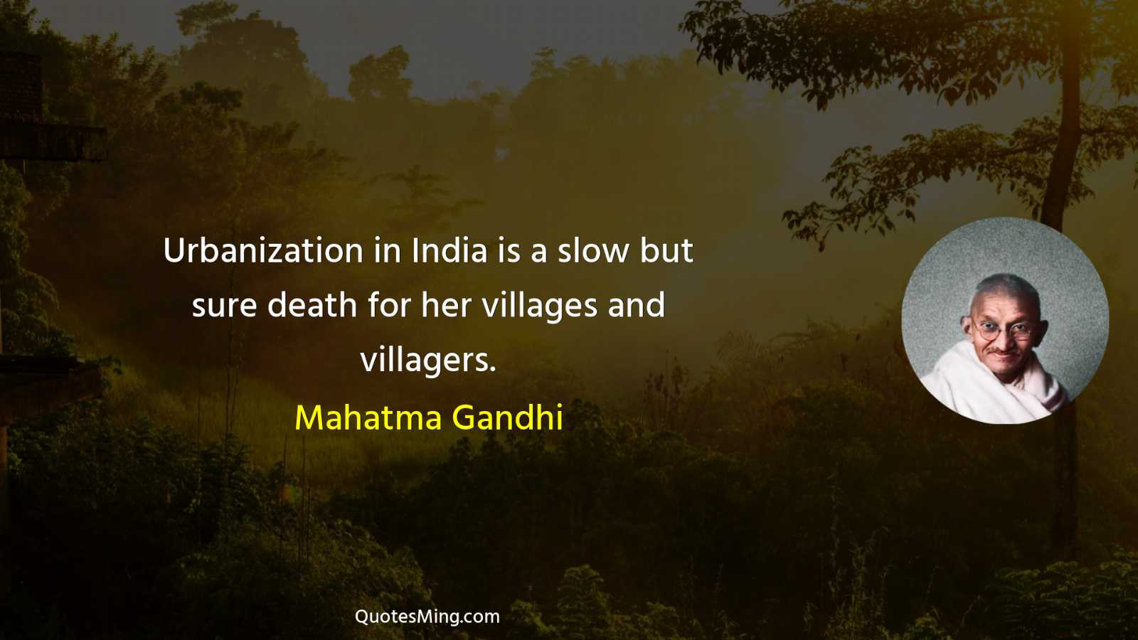 Urbanization in India is a slow but sure death for