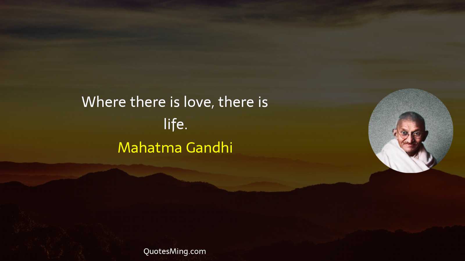 Where there is love there is life