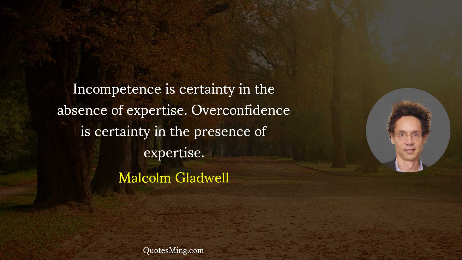 Incompetence is certainty in the absence of expertise Overconfidence is