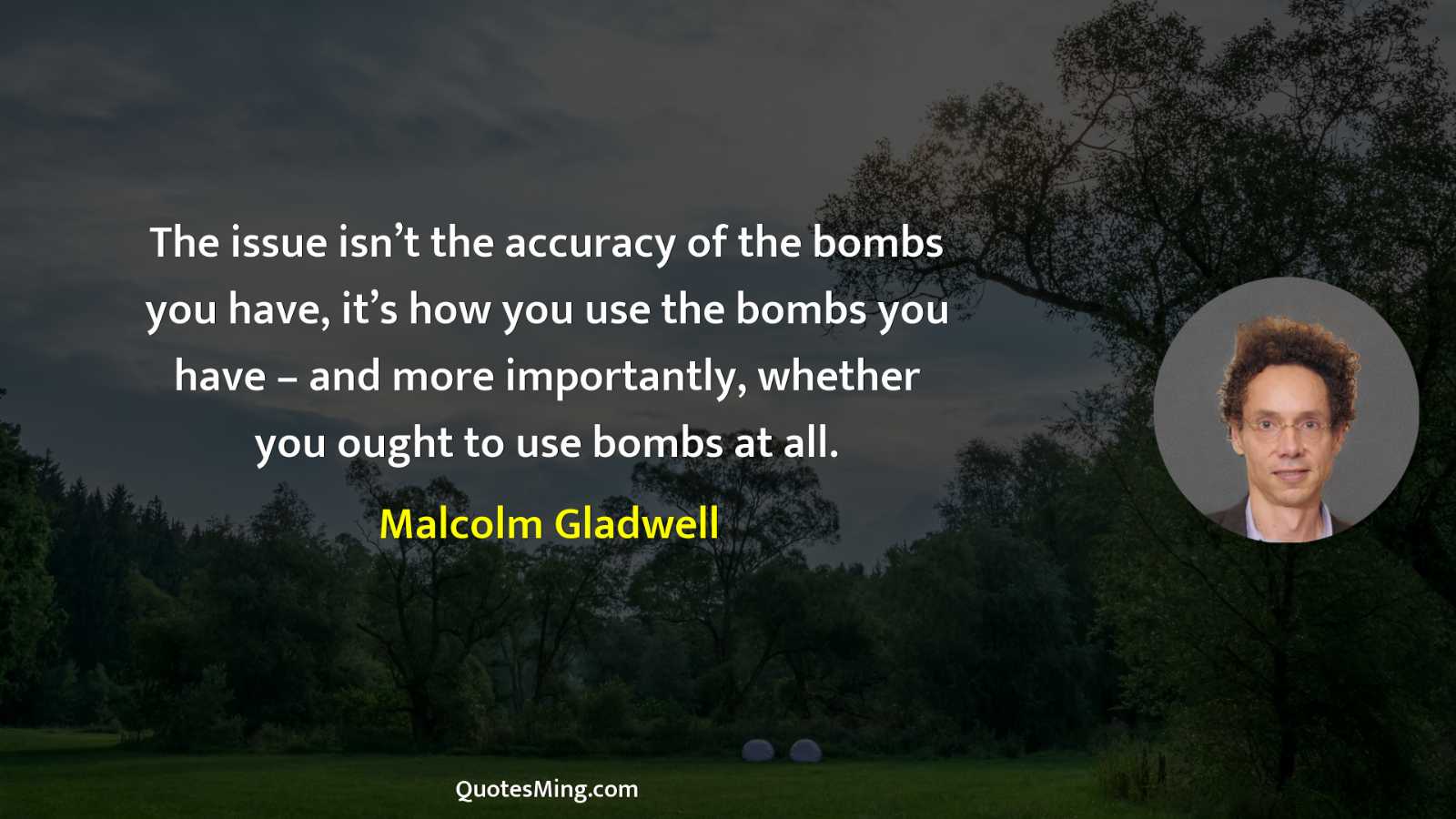 The issue isn’t the accuracy of the bombs you have