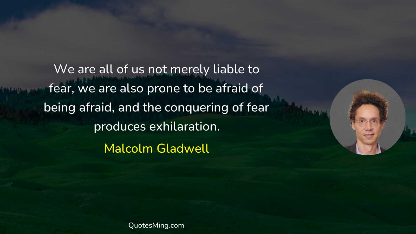 We are all of us not merely liable to fear