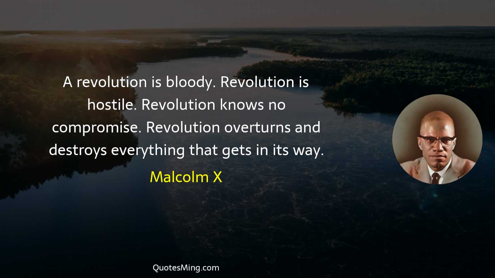 A revolution is bloody Revolution is hostile Revolution knows no