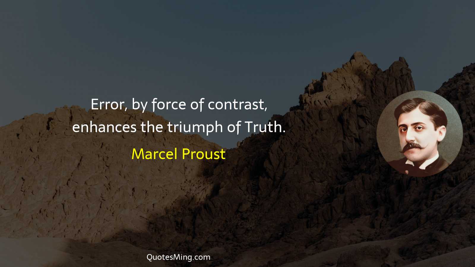 Error by force of contrast enhances the triumph of Truth