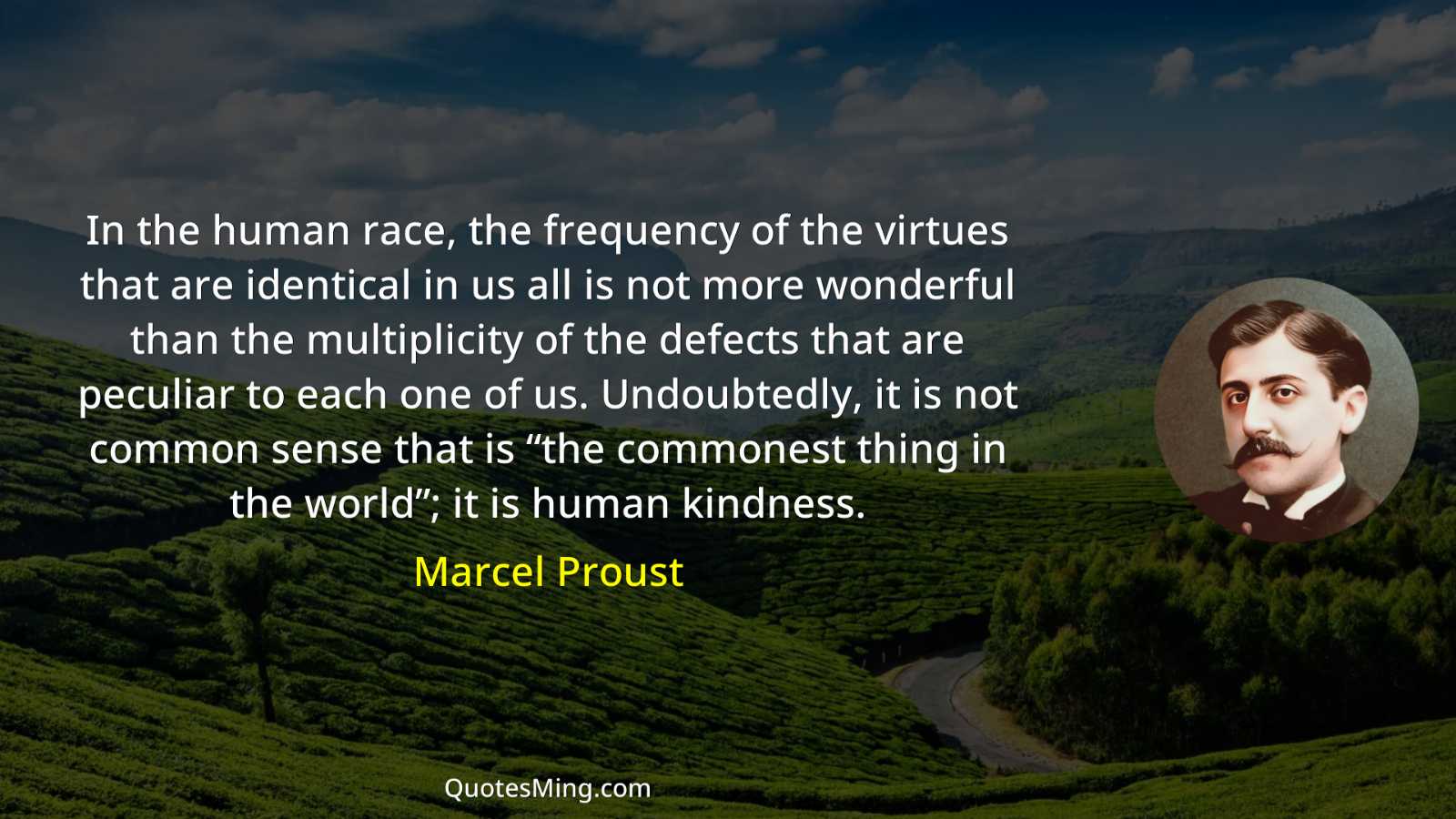 In the human race the frequency of the virtues that