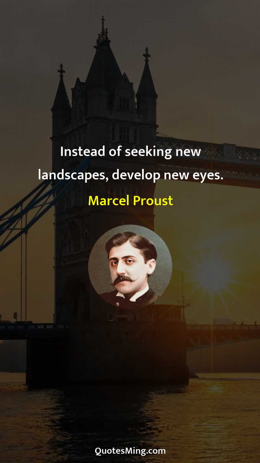 Instead of seeking new landscapes develop new eyes