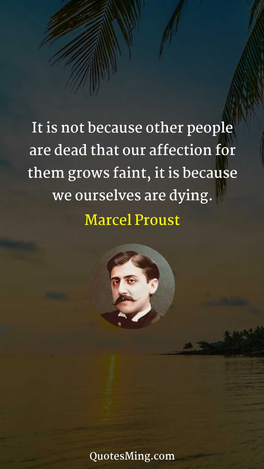 It is not because other people are dead that our