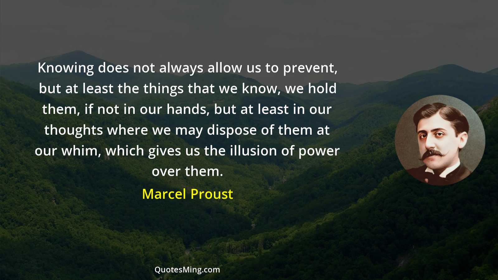 Knowing does not always allow us to prevent but at