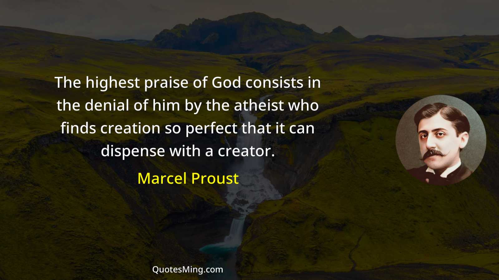 The highest praise of God consists in the denial of