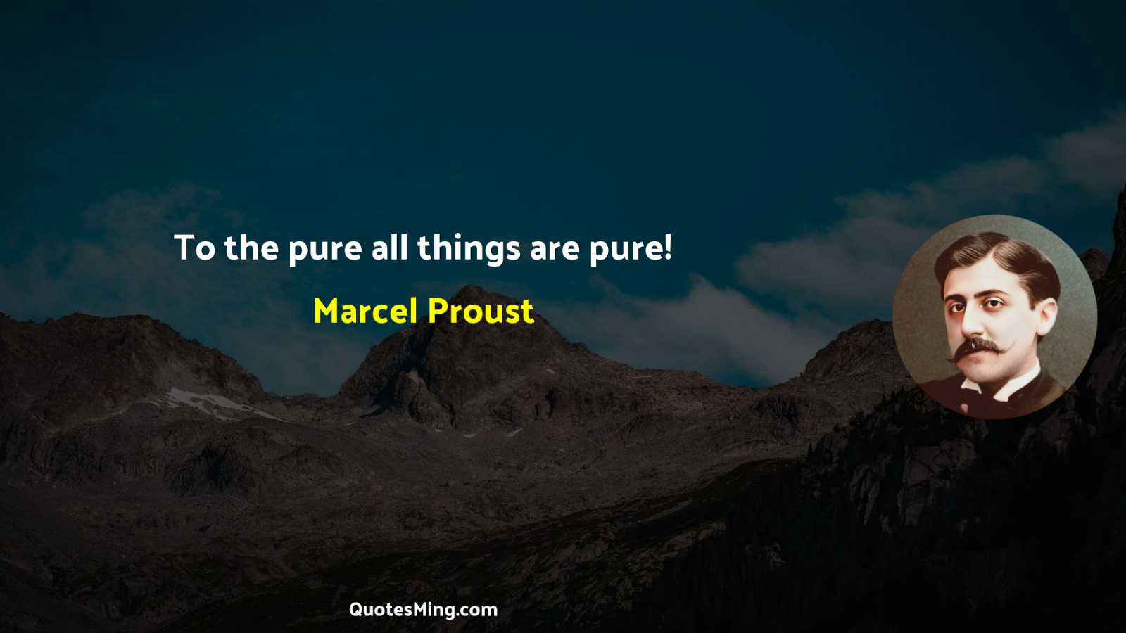 To the pure all things are pure