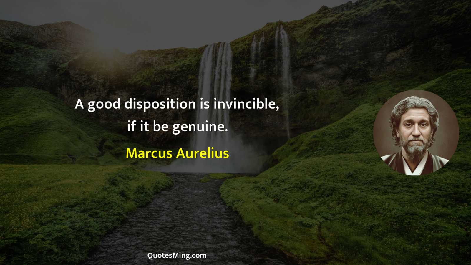 A good disposition is invincible if it be genuine