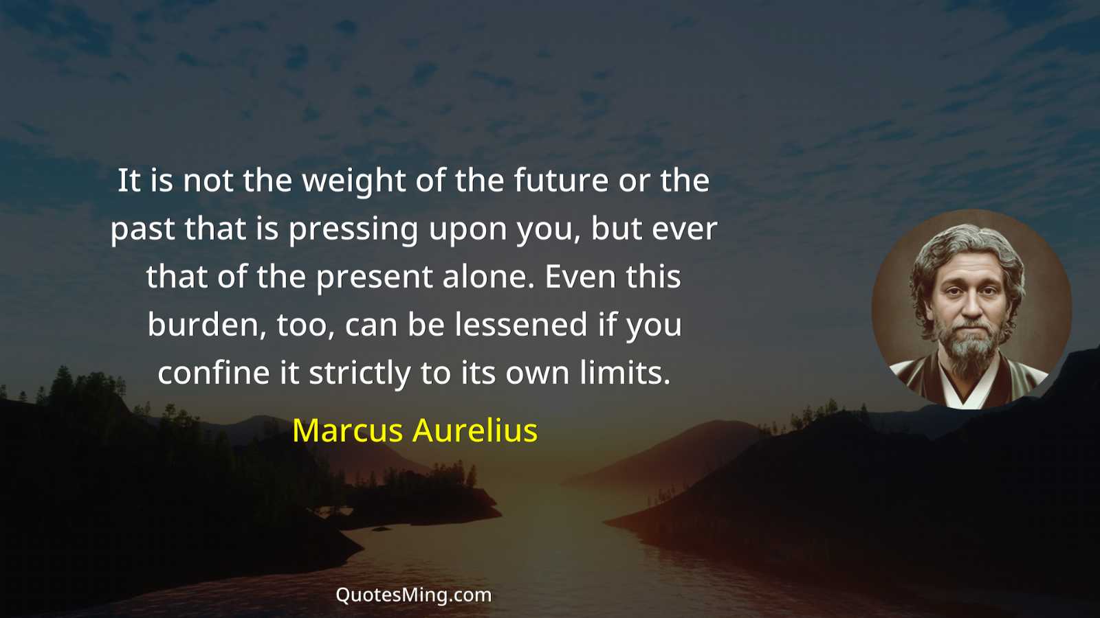 It is not the weight of the future or the