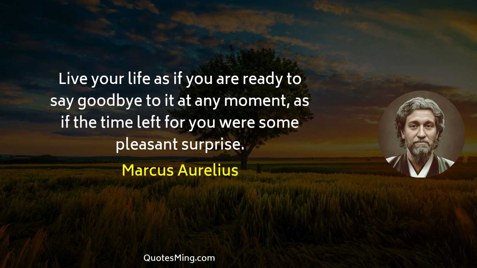 Live your life as if you are ready to say