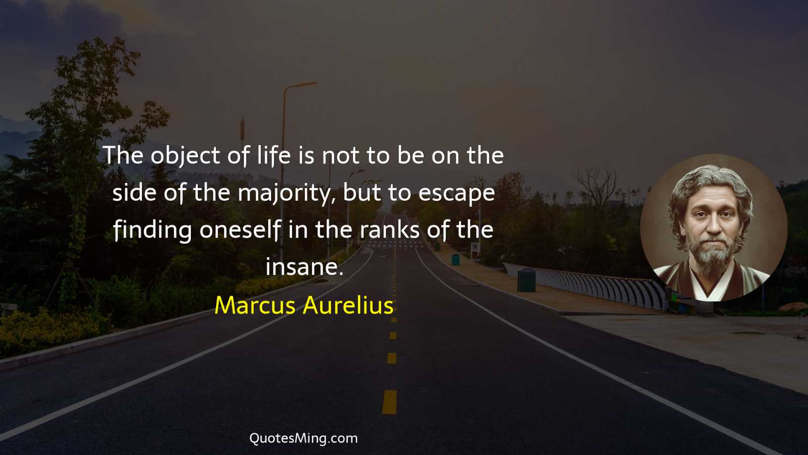 The object of life is not to be on the