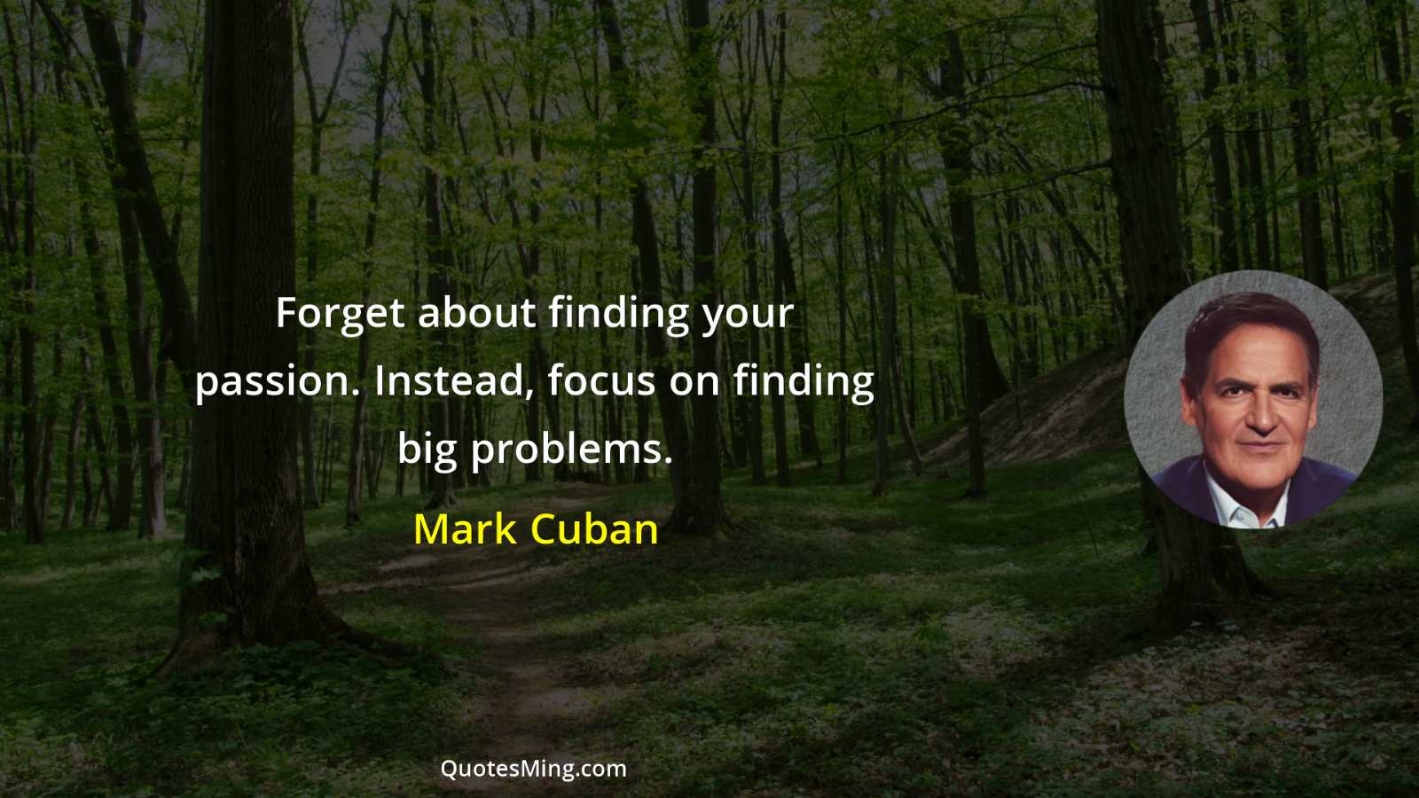 Forget about finding your passion Instead focus on finding big