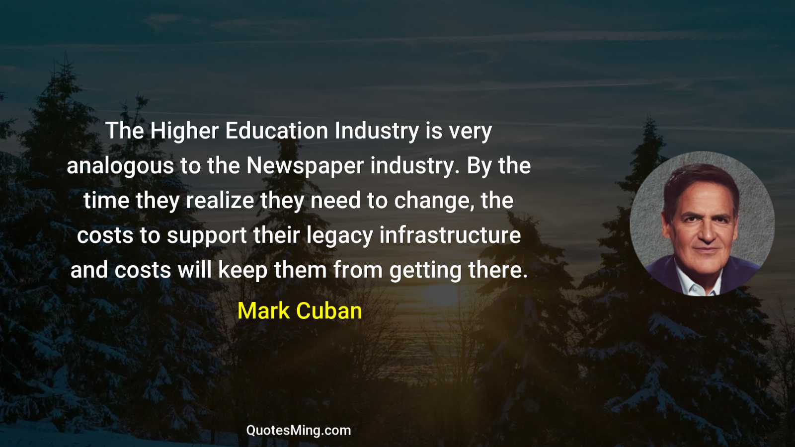 The Higher Education Industry is very analogous to the Newspaper