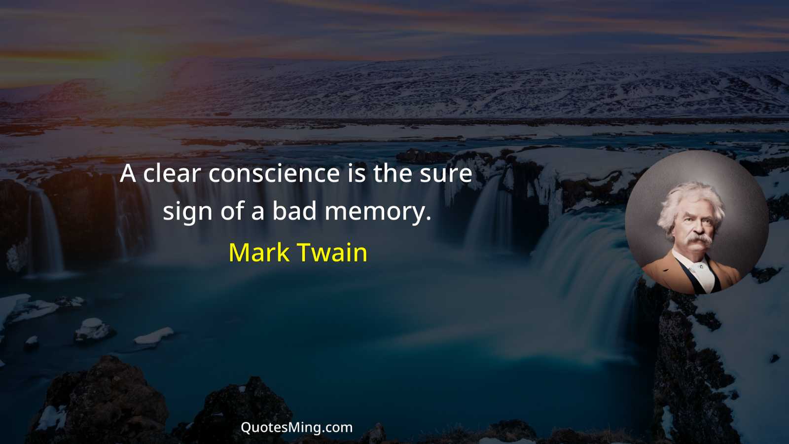 A clear conscience is the sure sign of a bad