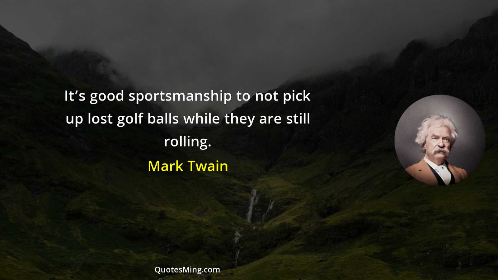 It’s good sportsmanship to not pick up lost golf balls