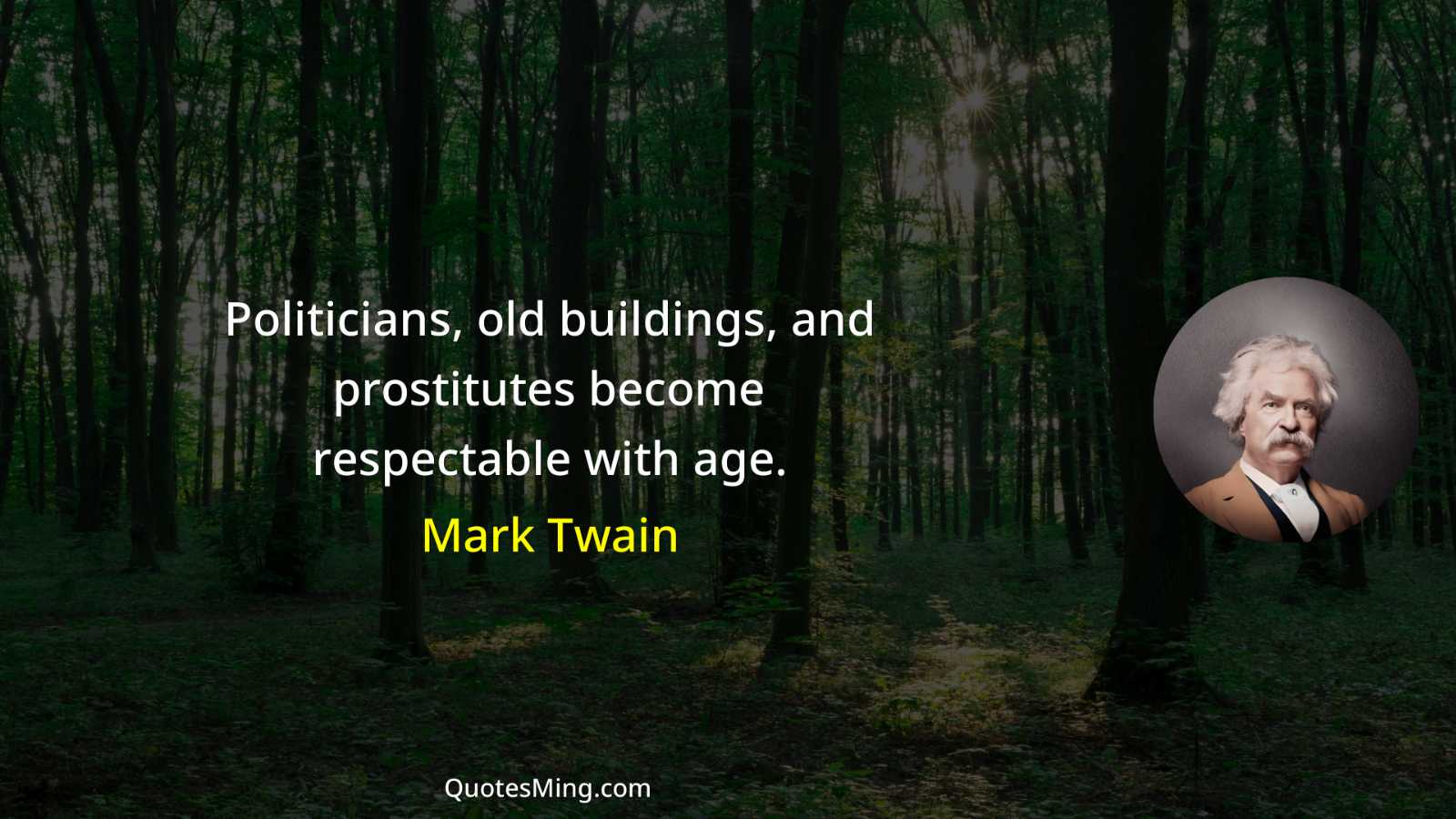 Politicians old buildings and prostitutes become respectable with age