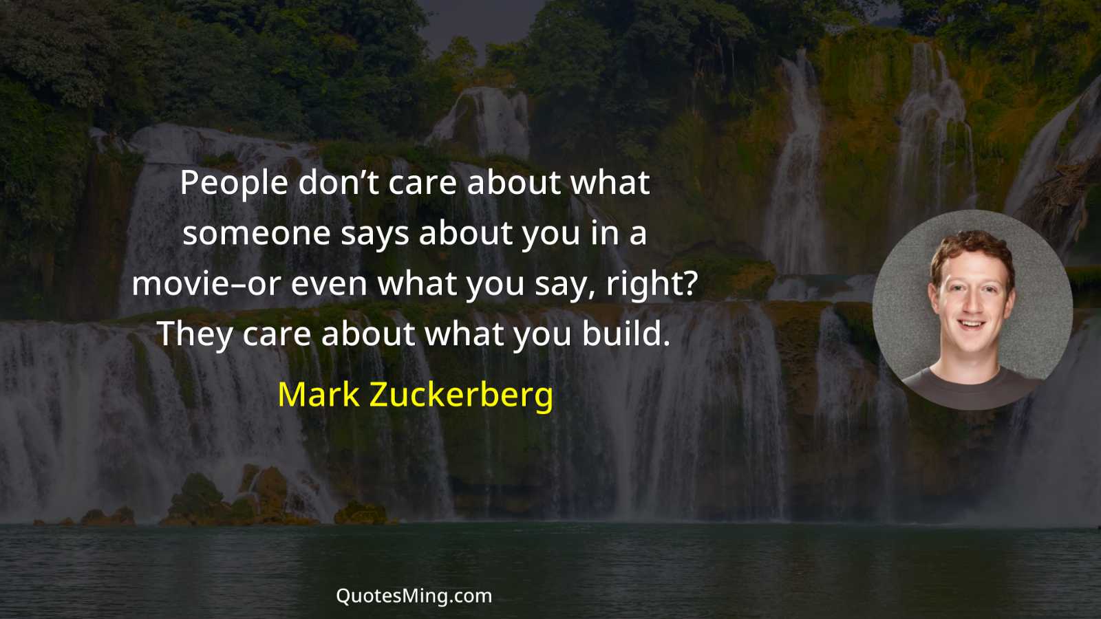 People don’t care about what someone says about you in