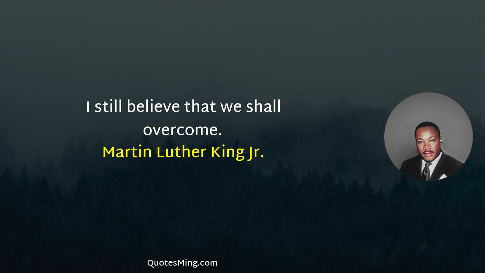 I still believe that we shall overcome