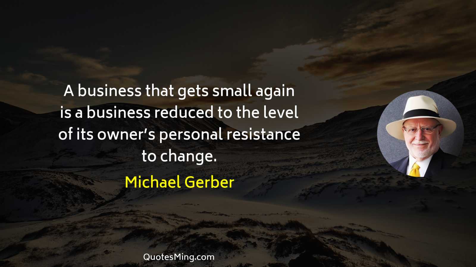 A business that gets small again is a business reduced