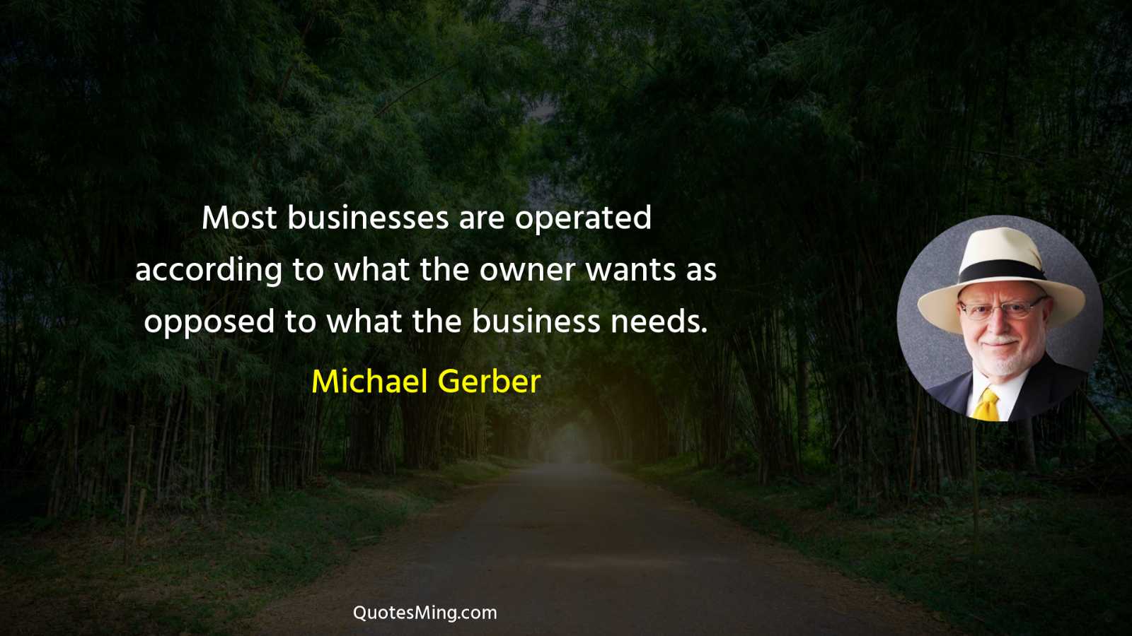 Most businesses are operated according to what the owner wants