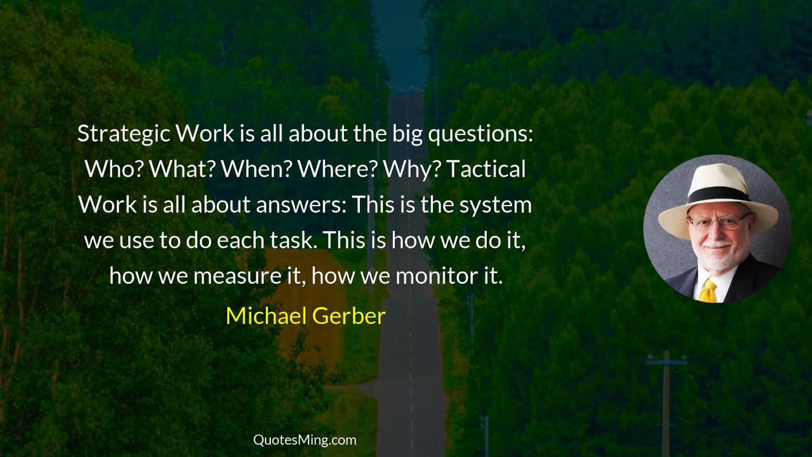 Strategic Work is all about the big questions: Who? What?