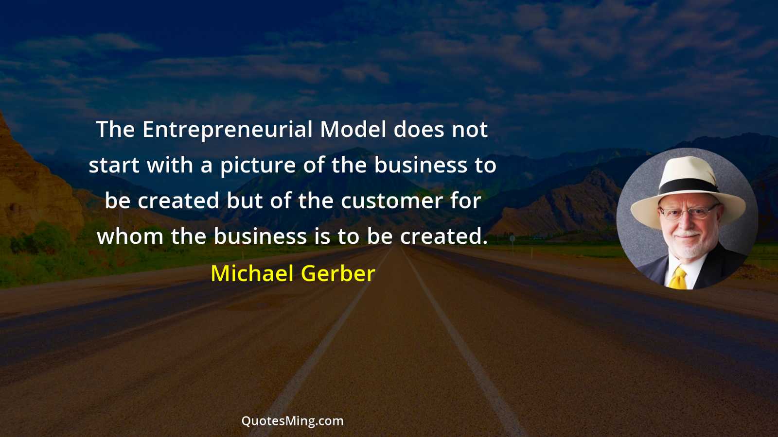 The Entrepreneurial Model does not start with a picture of