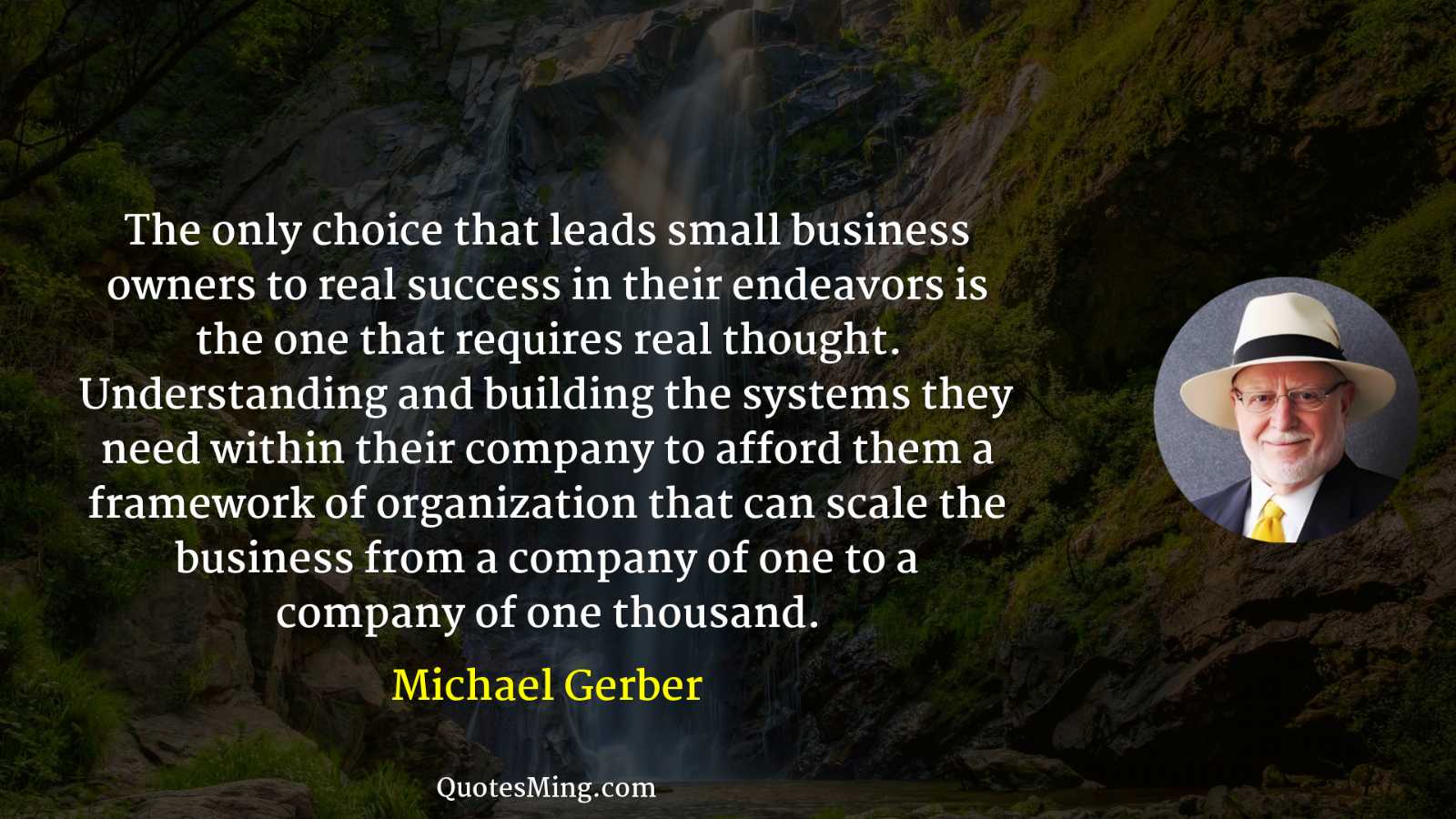 The only choice that leads small business owners to real