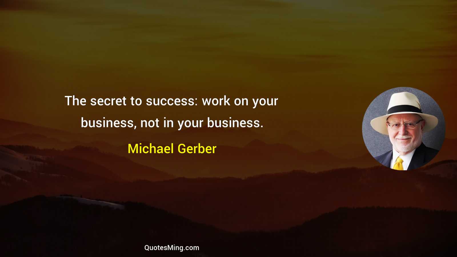 The secret to success: work on your business not in