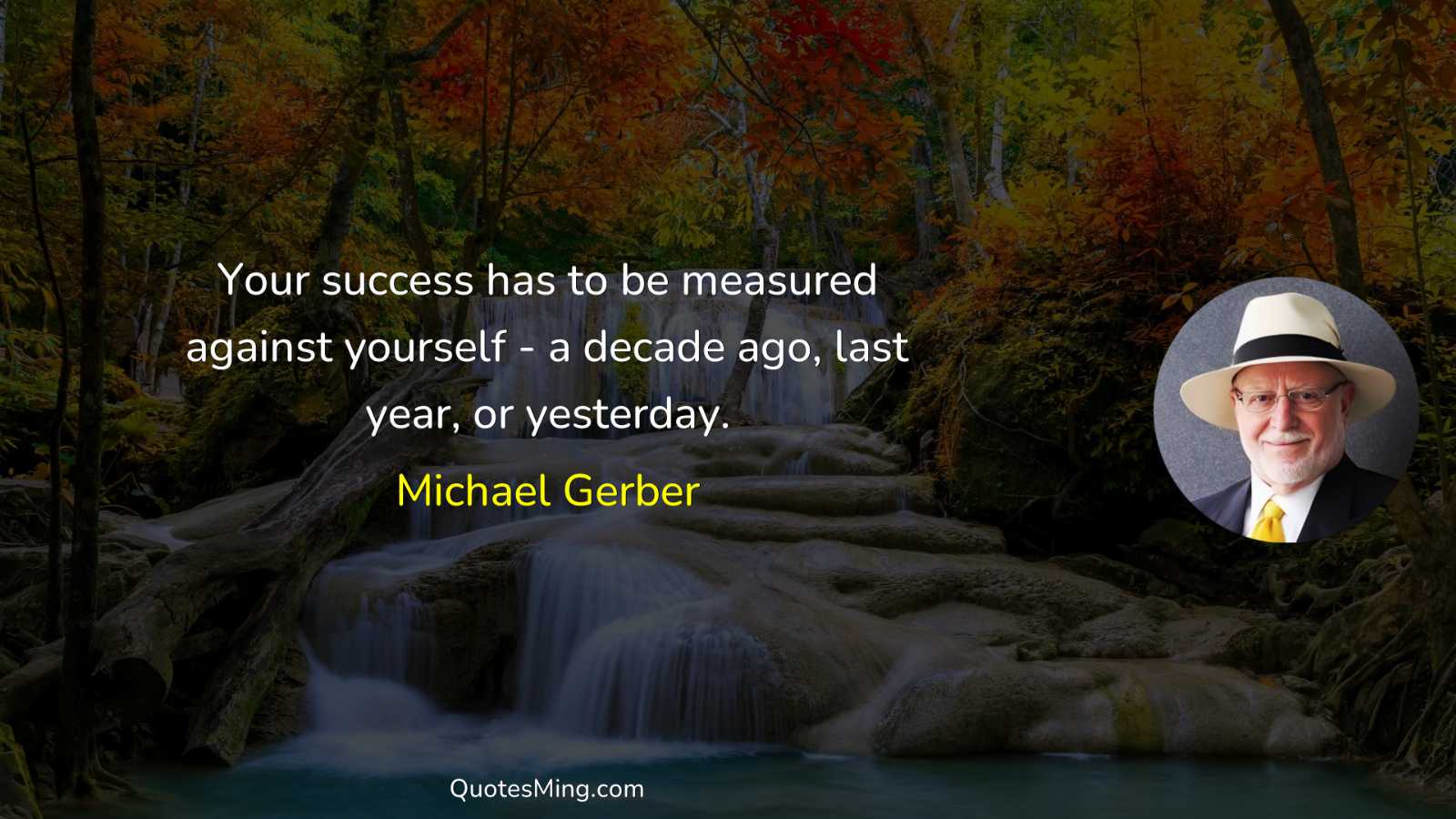 Your success has to be measured against yourself - a