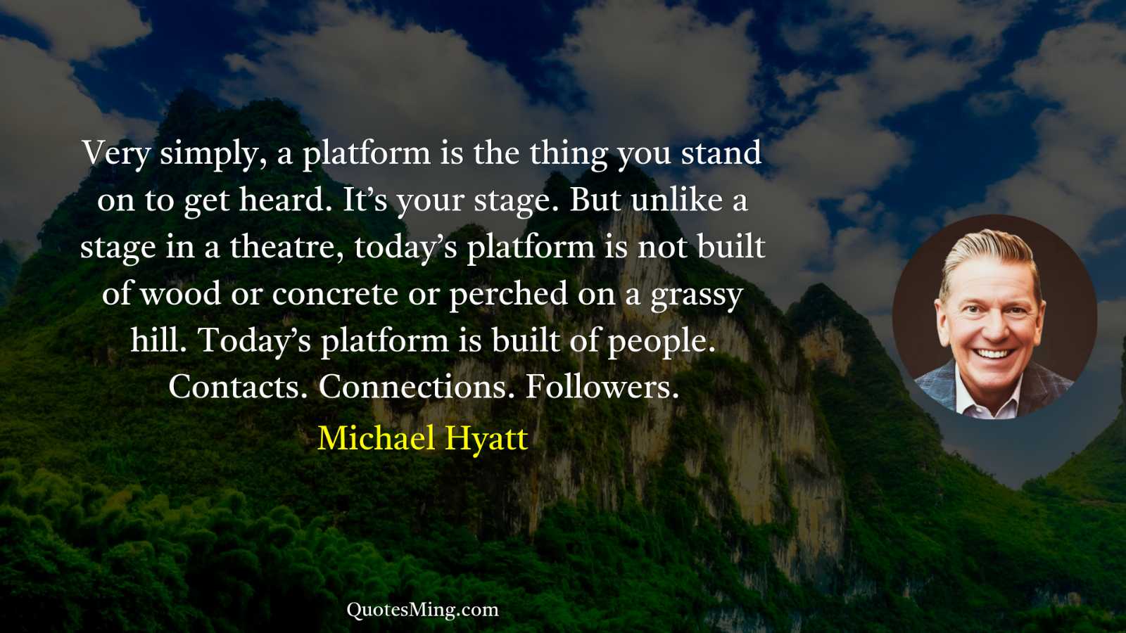 Very simply a platform is the thing you stand on