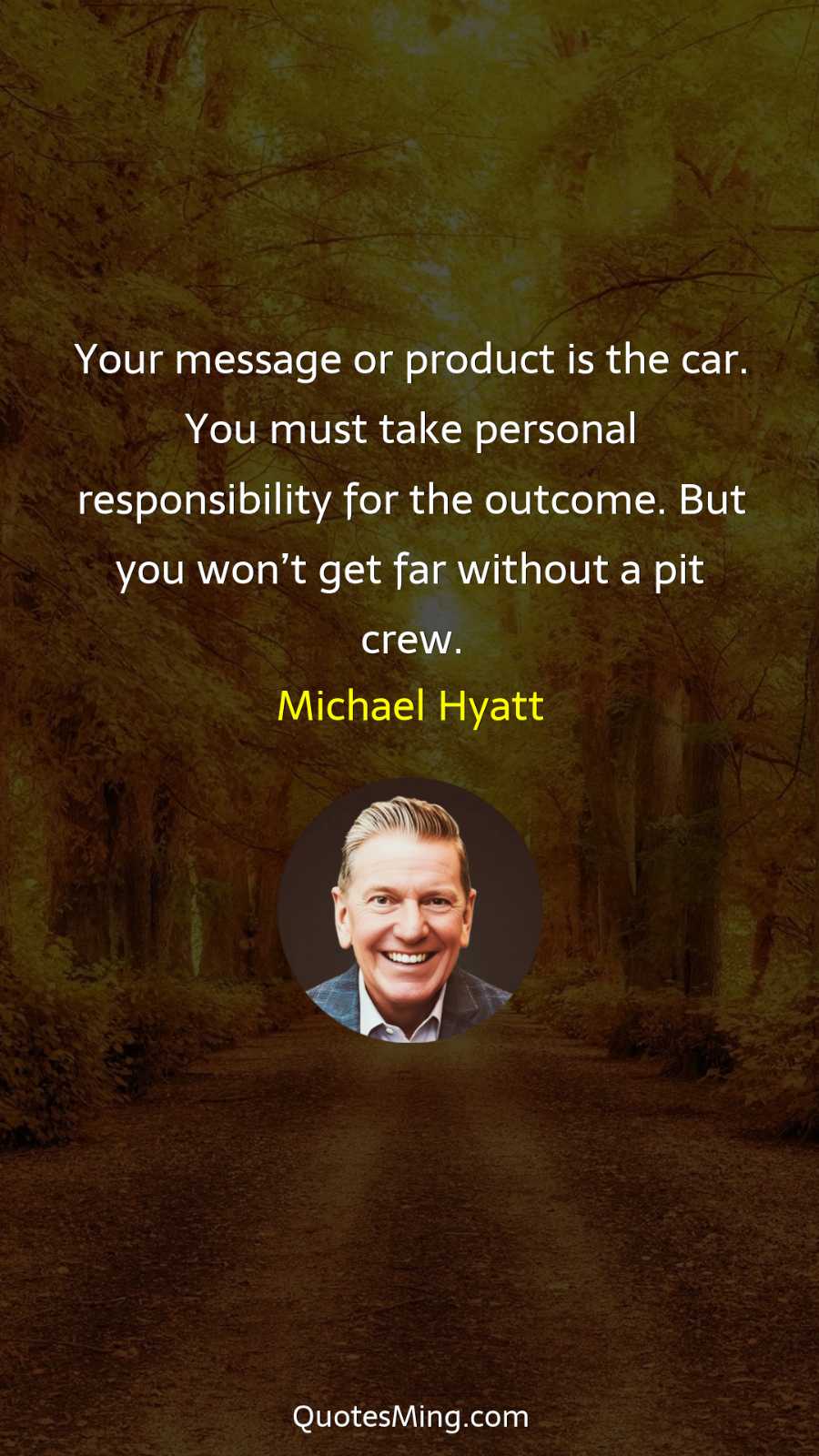 Your message or product is the car You must take