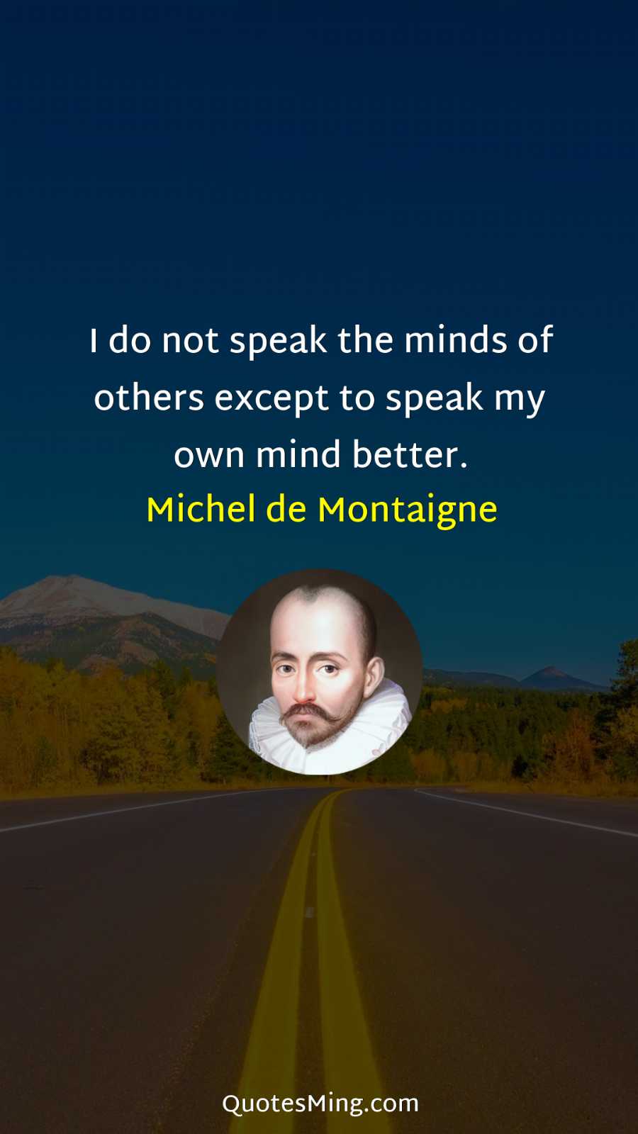 I do not speak the minds of others except to